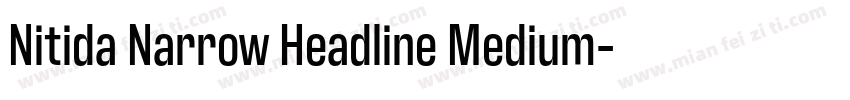 Nitida Narrow Headline Medium字体转换